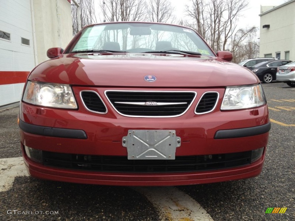 2006 9-3 2.0T Convertible - Chili Red Metallic / Slate Gray photo #2