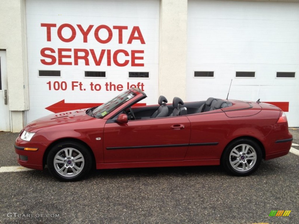 2006 9-3 2.0T Convertible - Chili Red Metallic / Slate Gray photo #3