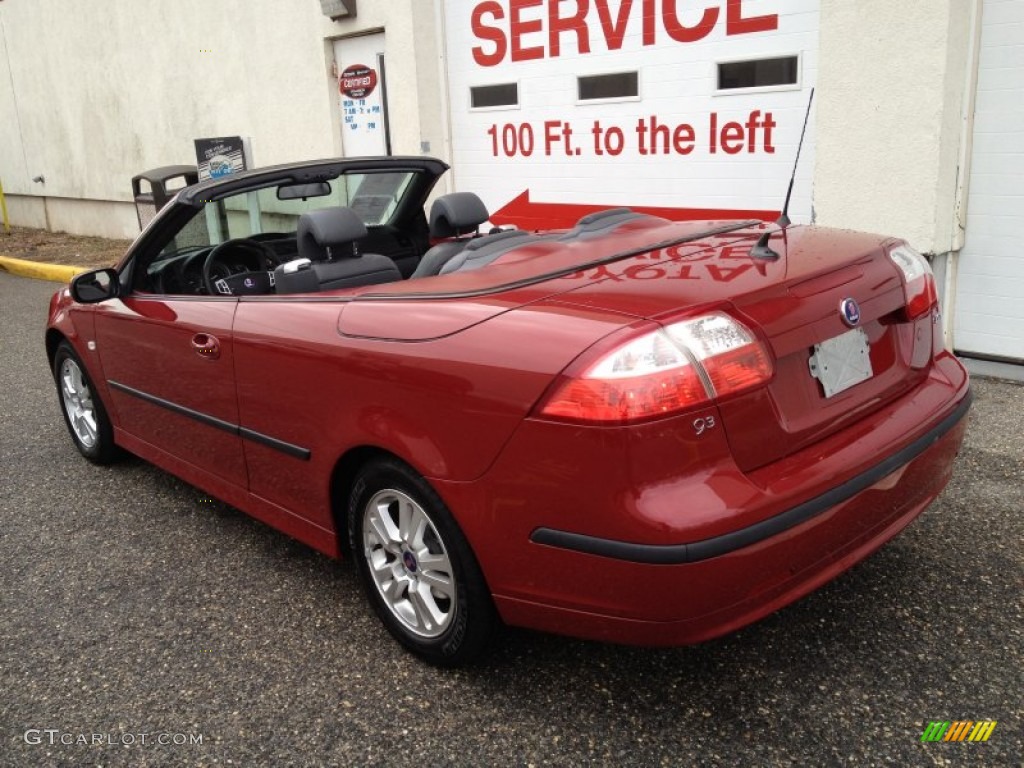 2006 9-3 2.0T Convertible - Chili Red Metallic / Slate Gray photo #4