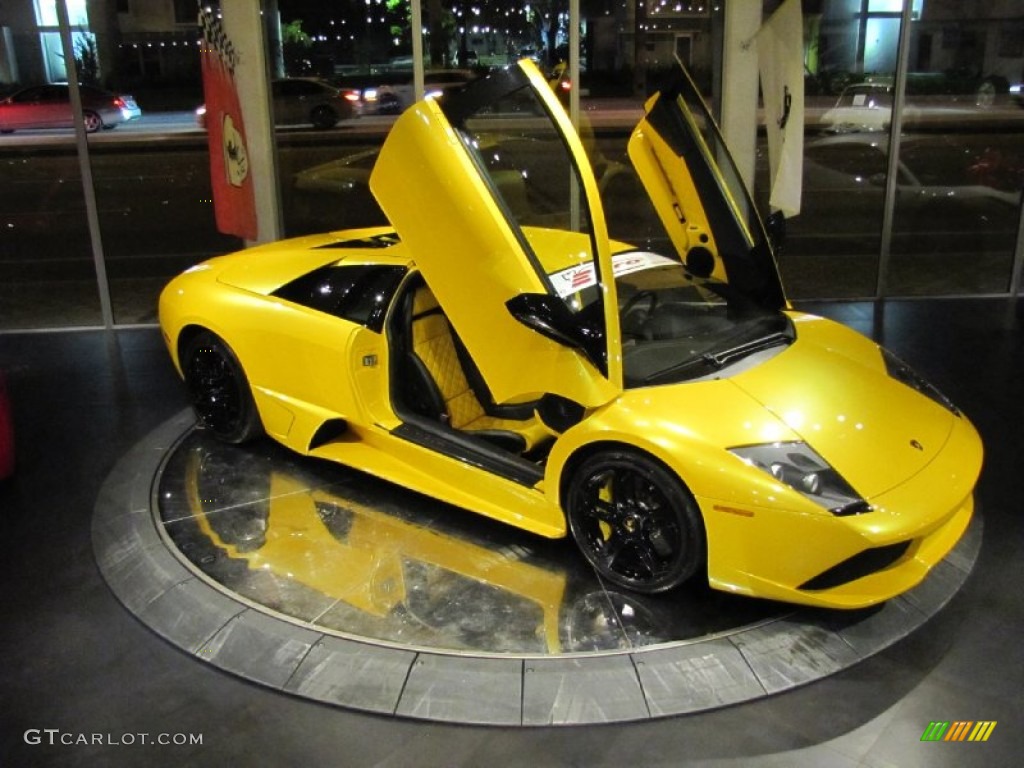 2009 Murcielago LP640 Coupe - Giallo Evros (Pearl Yellow) / Nero Perseus photo #2