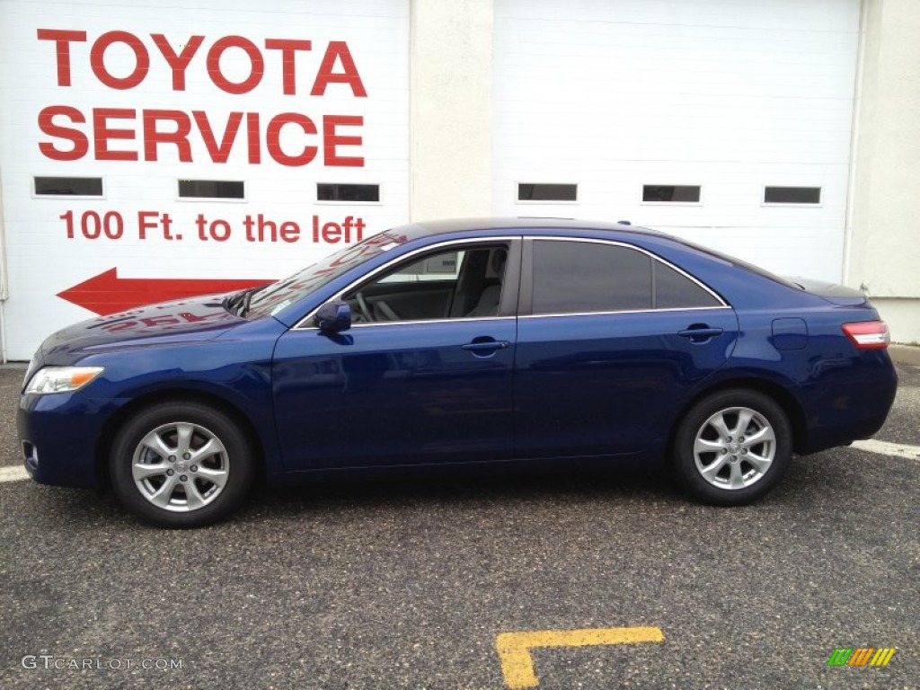 2010 Camry LE V6 - Blue Ribbon Metallic / Ash Gray photo #3