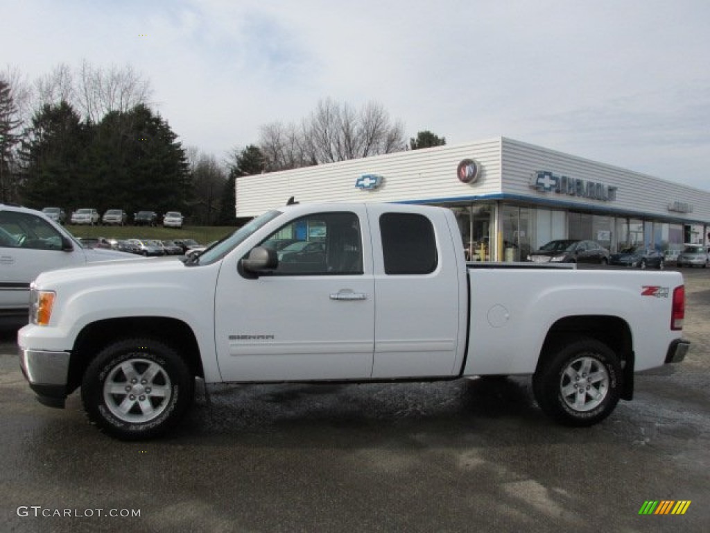 Summit White 2011 GMC Sierra 1500 SLE Extended Cab 4x4 Exterior Photo #76550030