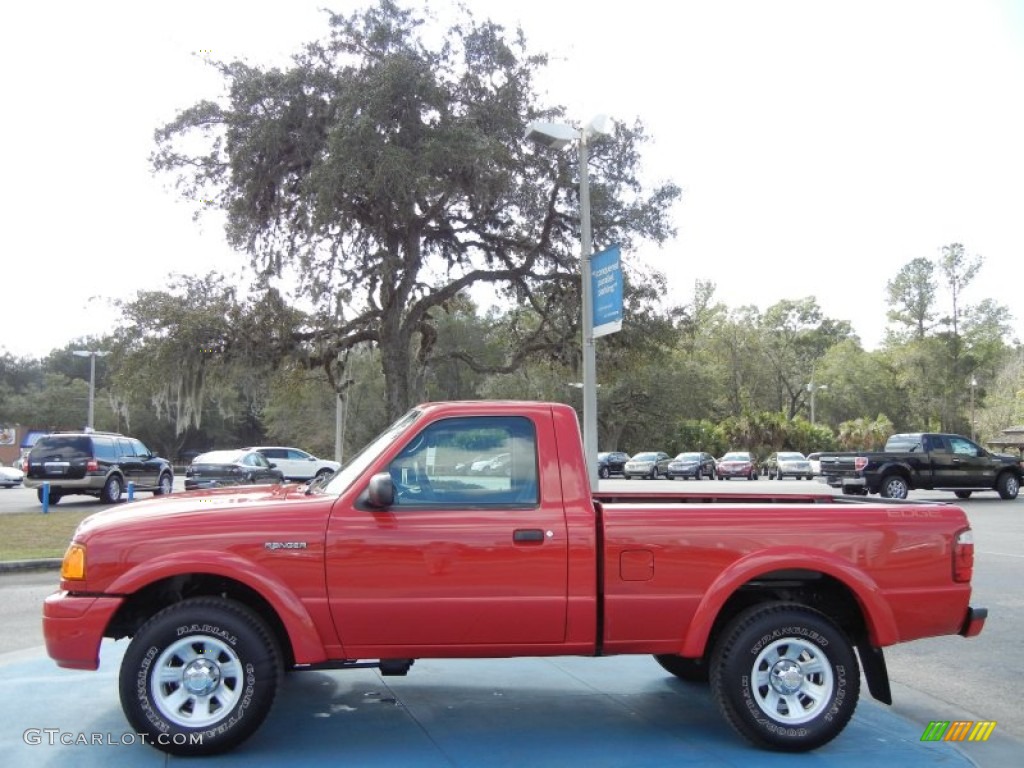 2004 Ranger Edge Regular Cab - Bright Red / Medium Dark Flint photo #2