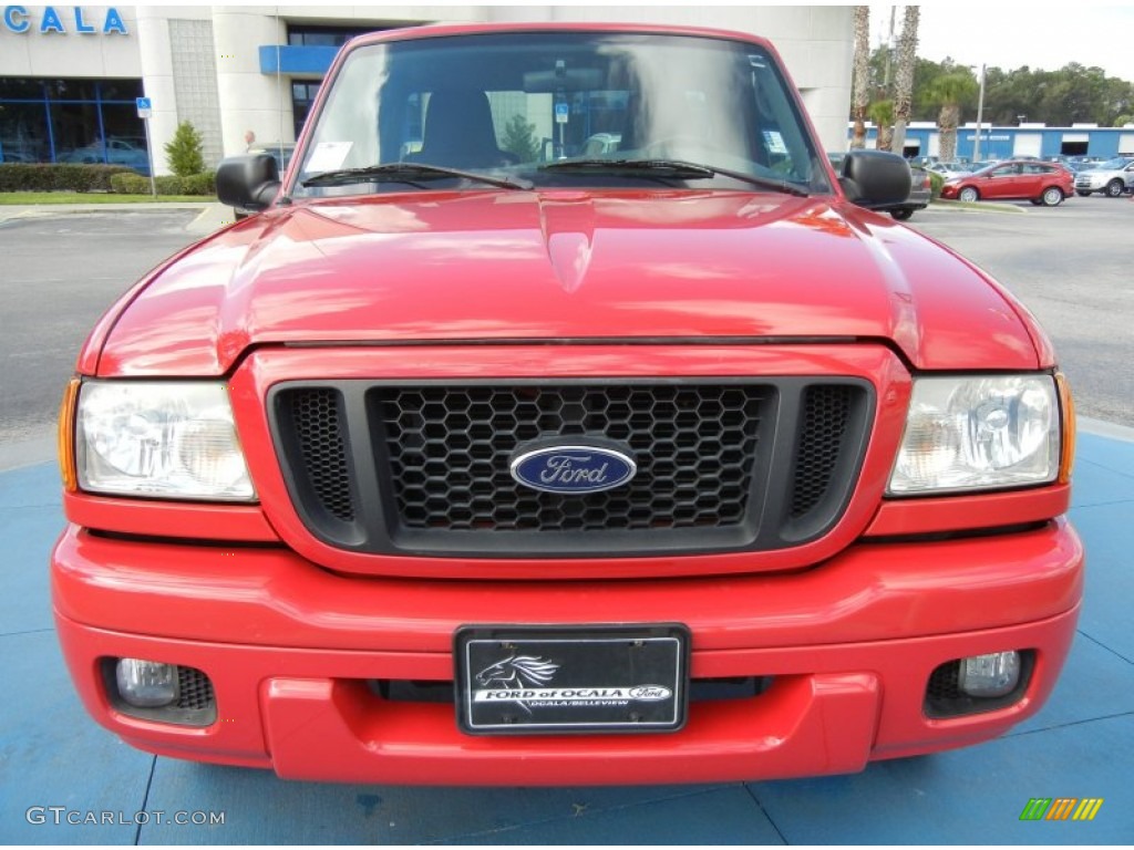 2004 Ranger Edge Regular Cab - Bright Red / Medium Dark Flint photo #9