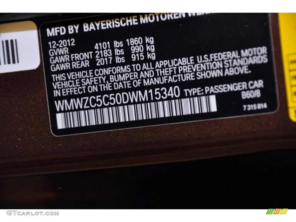 2013 Cooper Color Code B60 for Brilliant Copper Metallic Photo #76551504
