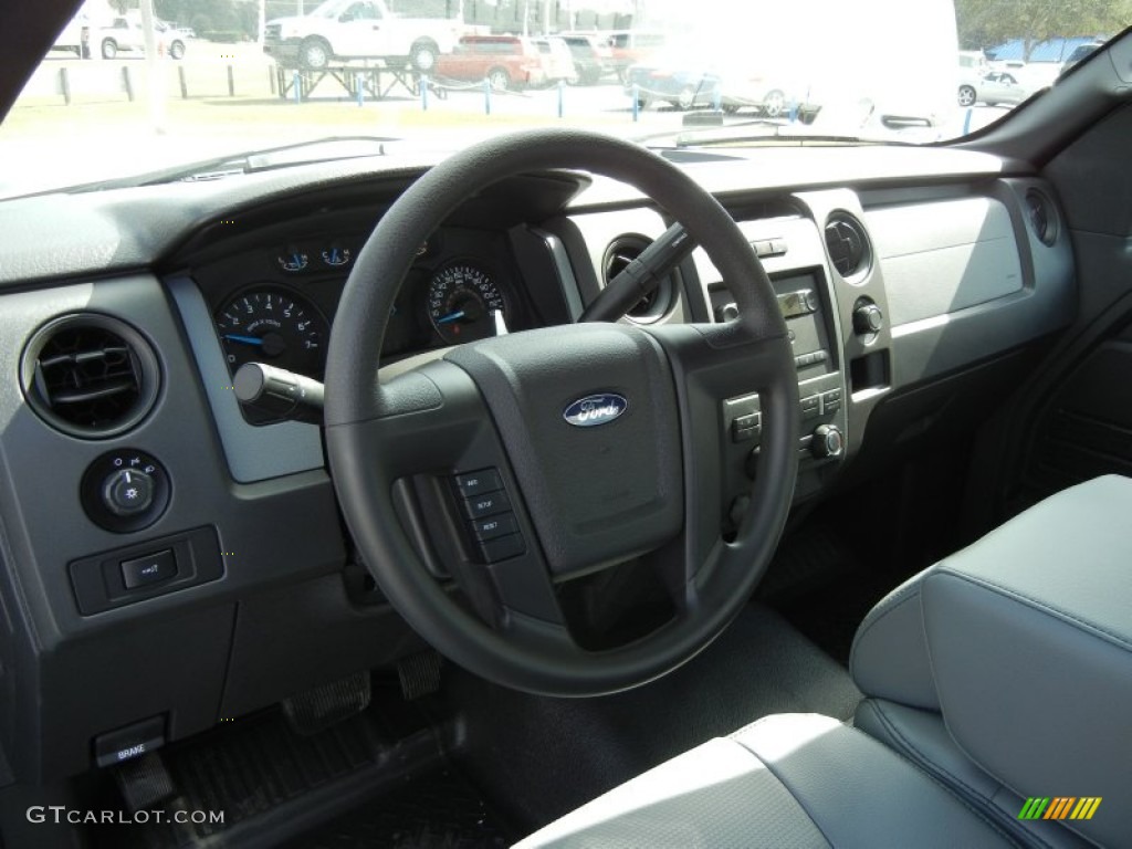 Steel Gray Interior 2013 Ford F150 XL Regular Cab Photo #76551756