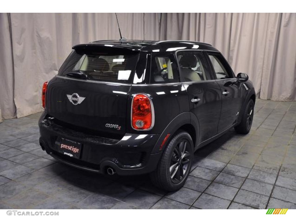 2013 Cooper S Countryman ALL4 AWD - Absolute Black / Polar Beige Gravity Leather photo #14