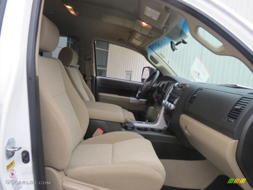 2008 Tundra SR5 TRD Double Cab - Super White / Beige photo #21