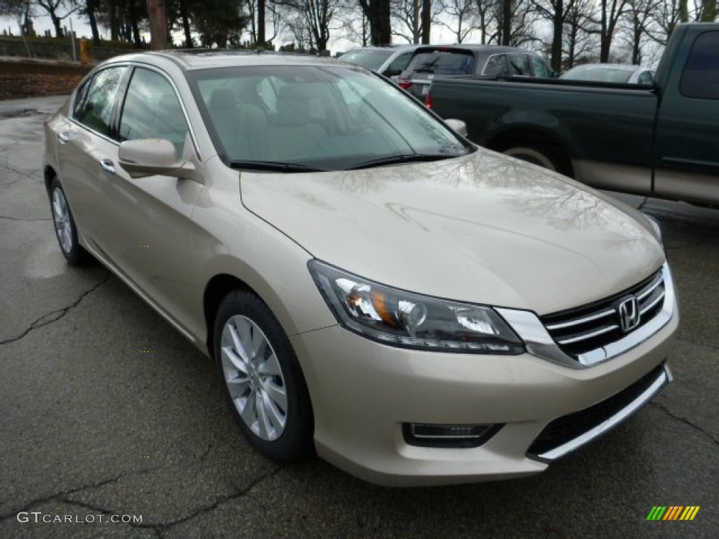 Champagne Frost Pearl 2013 Honda Accord EX-L V6 Sedan Exterior Photo #76553588