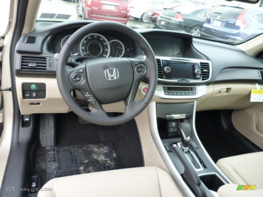 2013 Honda Accord EX-L V6 Sedan Ivory Dashboard Photo #76553672
