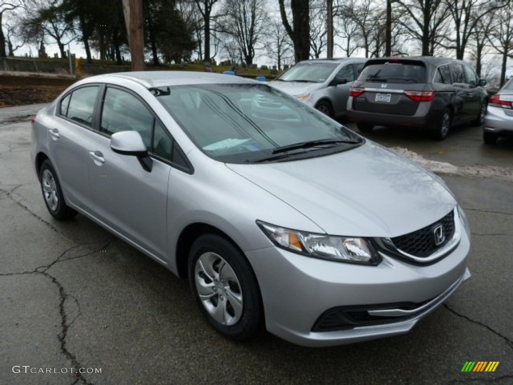 Alabaster Silver Metallic 2013 Honda Civic LX Sedan Exterior Photo #76554125