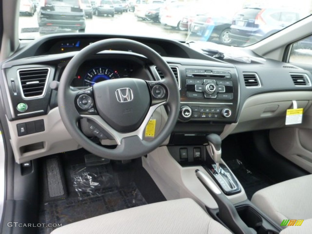 Gray Interior 2013 Honda Civic LX Sedan Photo #76554200