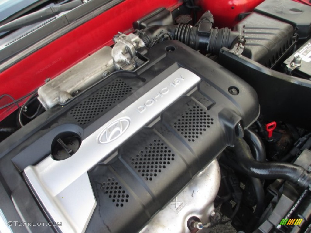 2004 Elantra GT Sedan - Rally Red / Dark Gray photo #28
