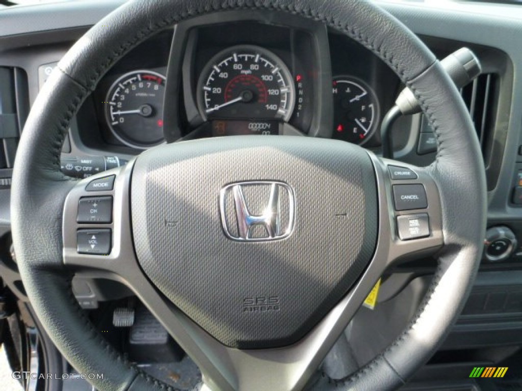 2013 Honda Ridgeline Sport Black Steering Wheel Photo #76555682