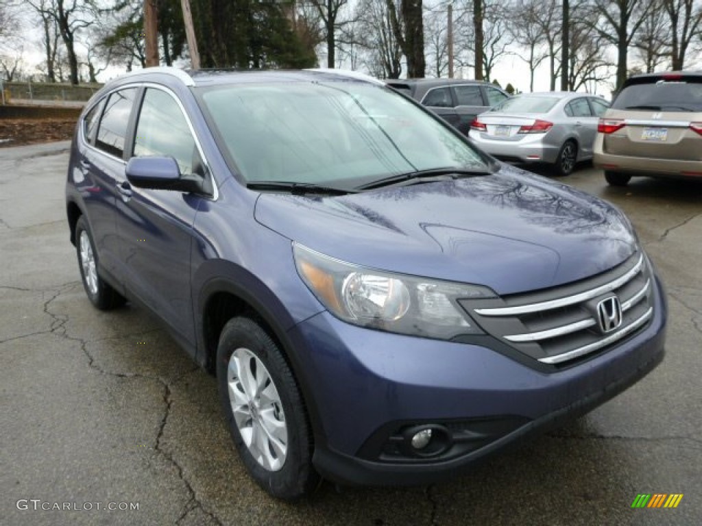 2013 CR-V EX-L AWD - Twilight Blue Metallic / Gray photo #6