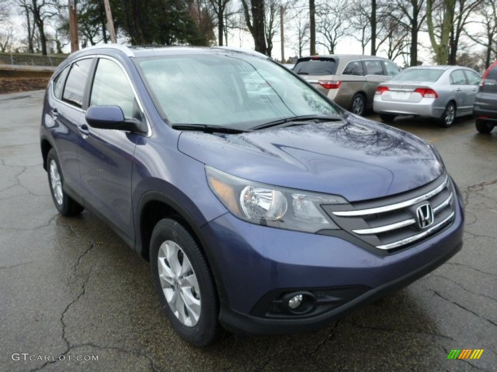 2013 CR-V EX-L AWD - Twilight Blue Metallic / Gray photo #6