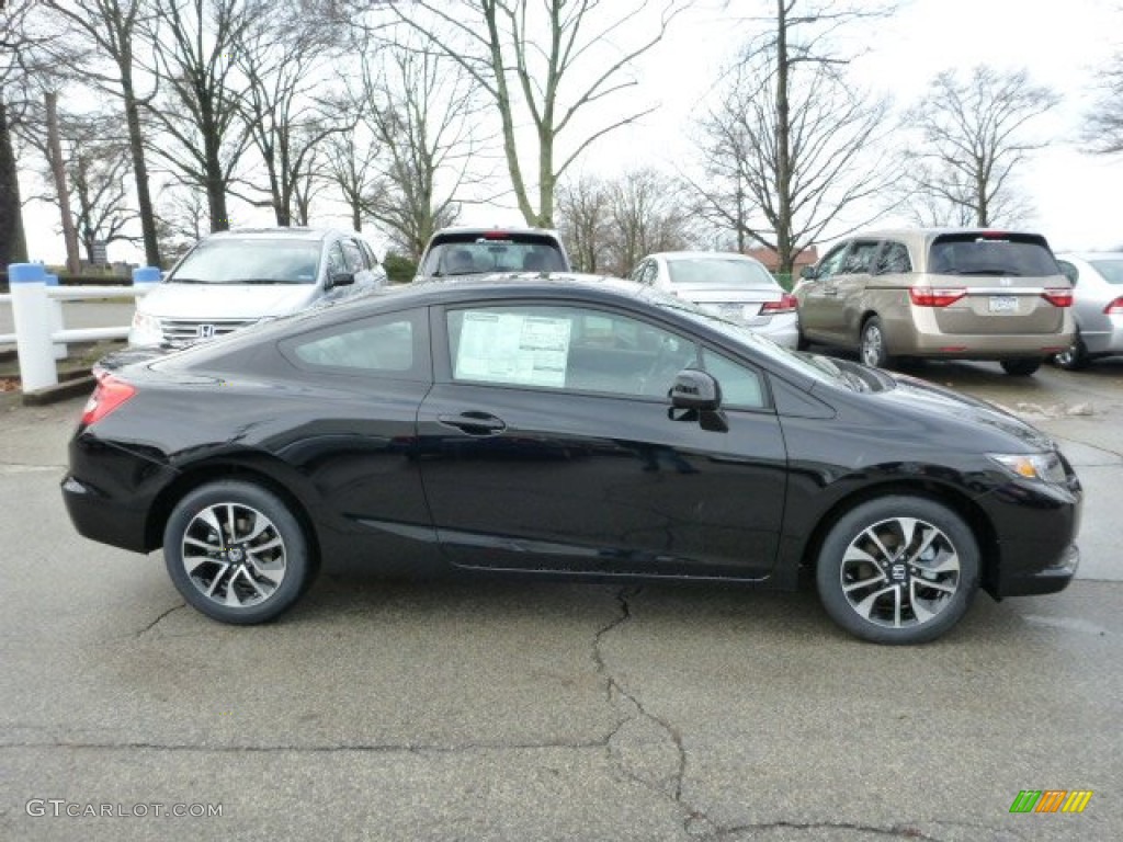 Crystal Black Pearl 2013 Honda Civic EX Coupe Exterior Photo #76556924