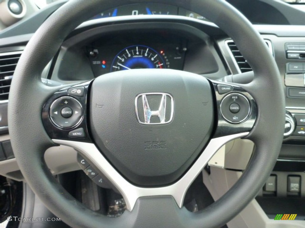 2013 Honda Civic EX Coupe Gray Steering Wheel Photo #76557047