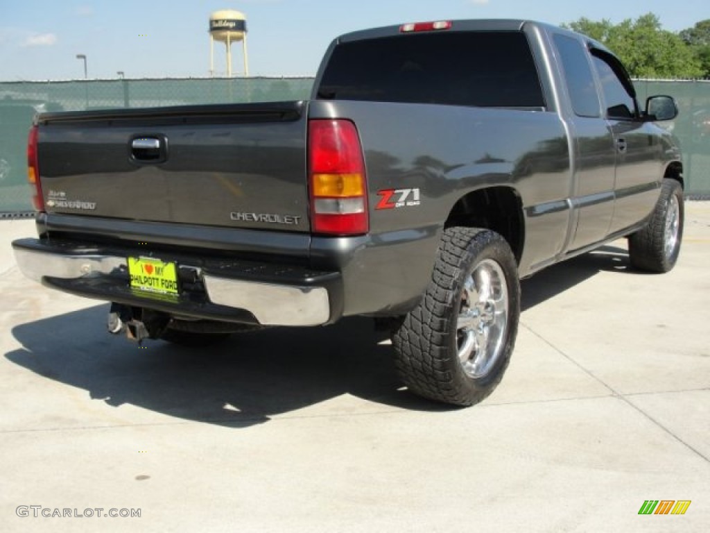 2002 Silverado 1500 Extended Cab 4x4 - Medium Charcoal Gray Metallic / Graphite Gray photo #3