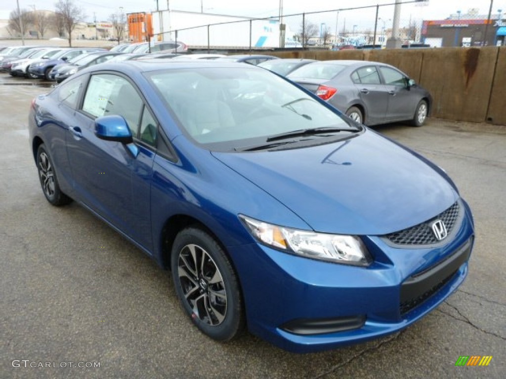 Dyno Blue Pearl 2013 Honda Civic EX Coupe Exterior Photo #76557611