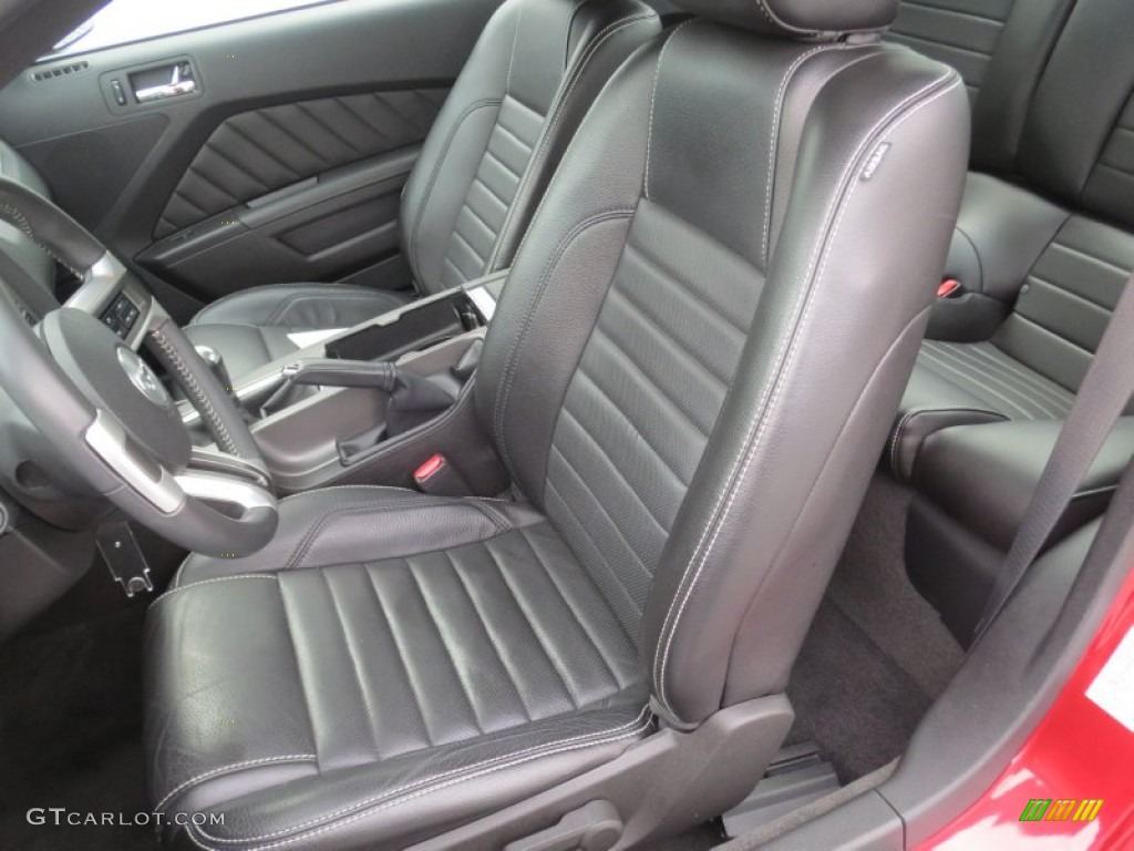 Charcoal Black Interior 2010 Ford Mustang GT Premium Coupe Photo #76558978
