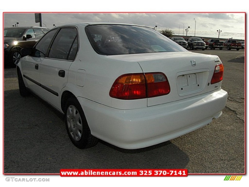 1999 Civic LX Sedan - Taffeta White / Gray photo #3