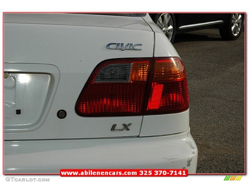 1999 Civic LX Sedan - Taffeta White / Gray photo #5