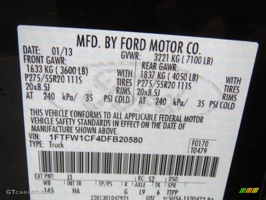 2013 F150 Color Code J1 for Kodiak Brown Metallic Photo #76562042
