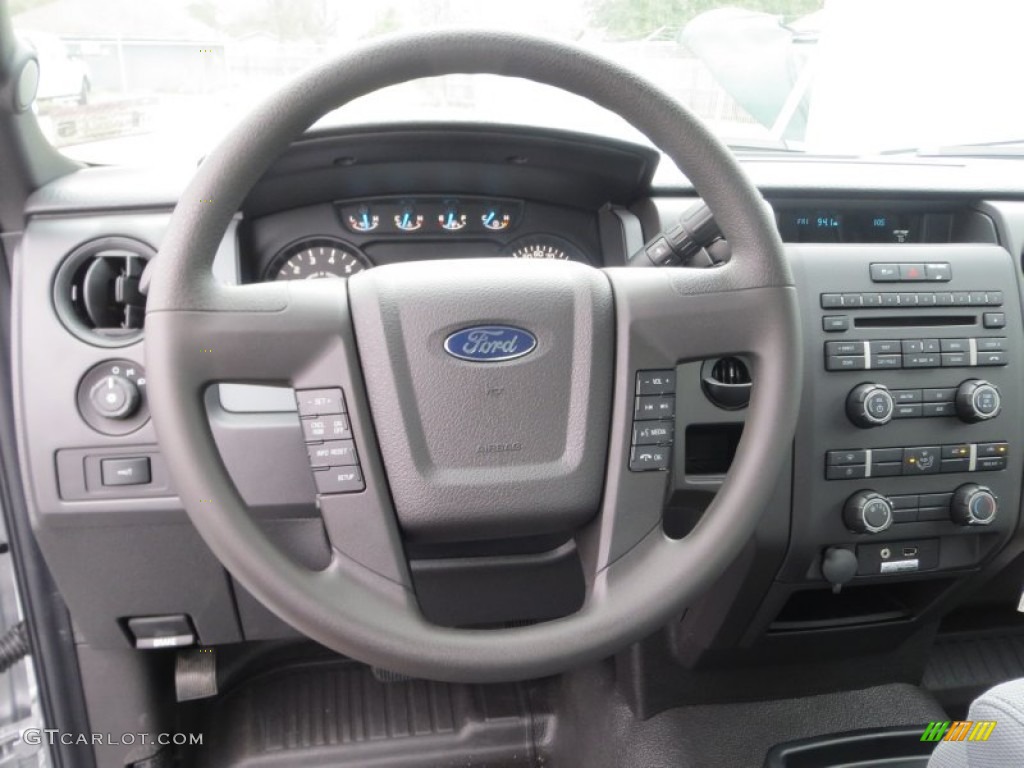 2013 Ford F150 XL Regular Cab Steel Gray Steering Wheel Photo #76562393