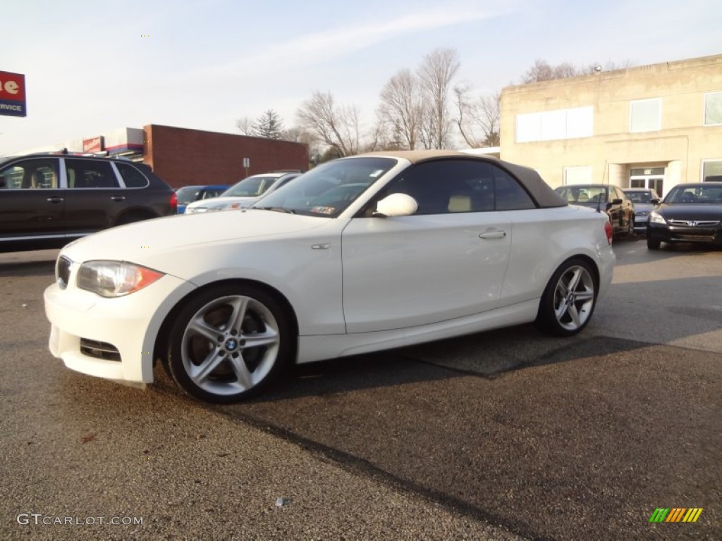 2008 1 Series 135i Convertible - Alpine White / Savanna Beige photo #3