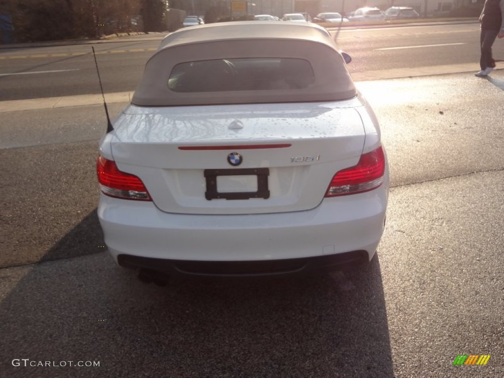 2008 1 Series 135i Convertible - Alpine White / Savanna Beige photo #20