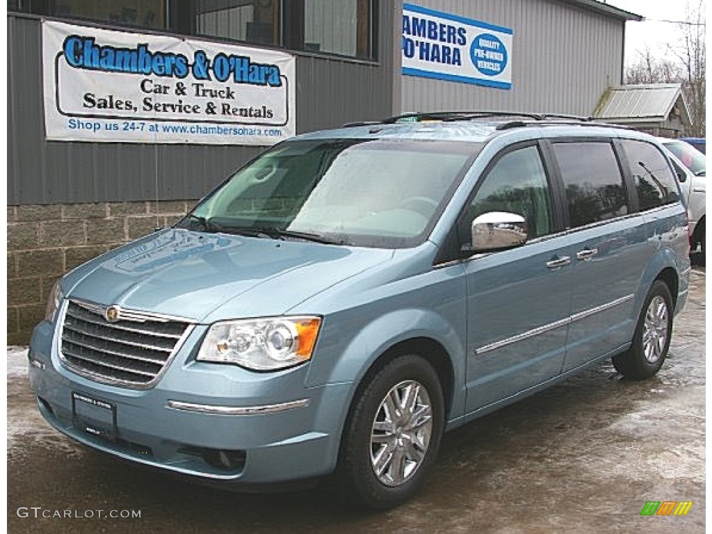 2008 Town & Country Limited - Modern Blue Pearlcoat / Medium Slate Gray/Light Shale photo #1