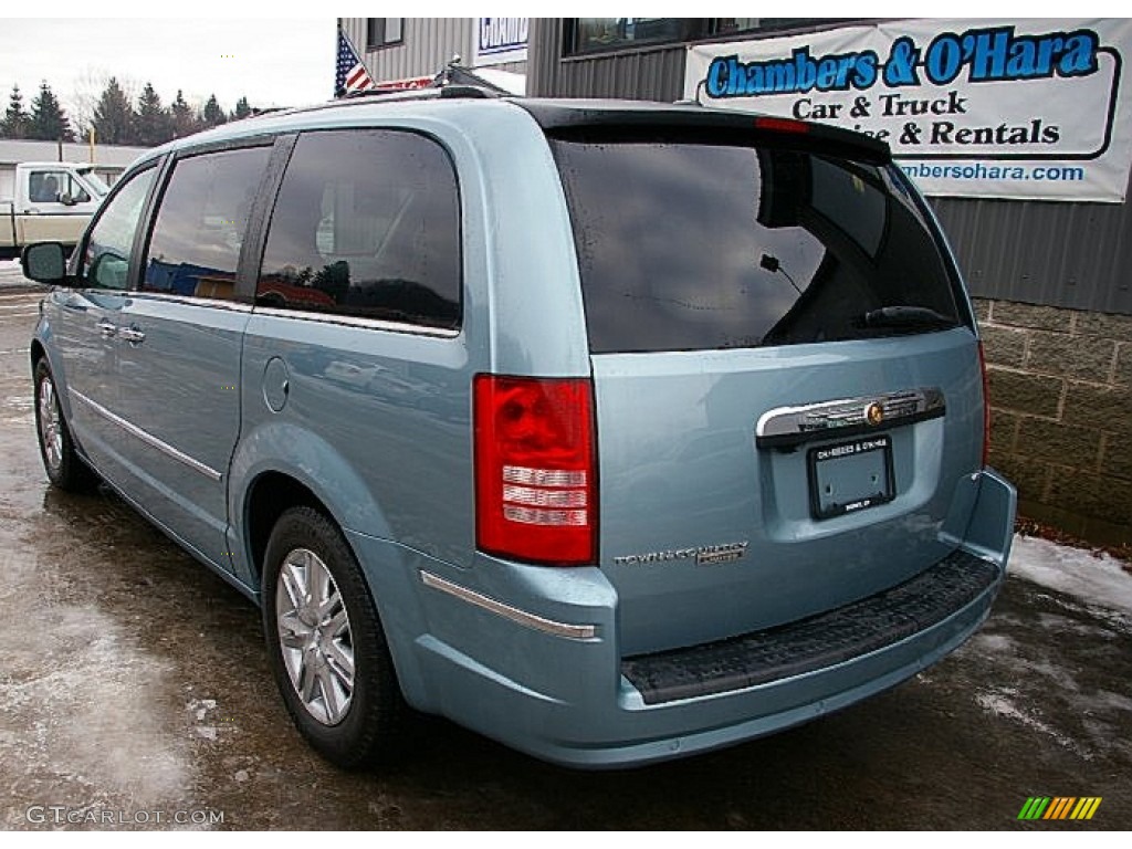 2008 Town & Country Limited - Modern Blue Pearlcoat / Medium Slate Gray/Light Shale photo #7