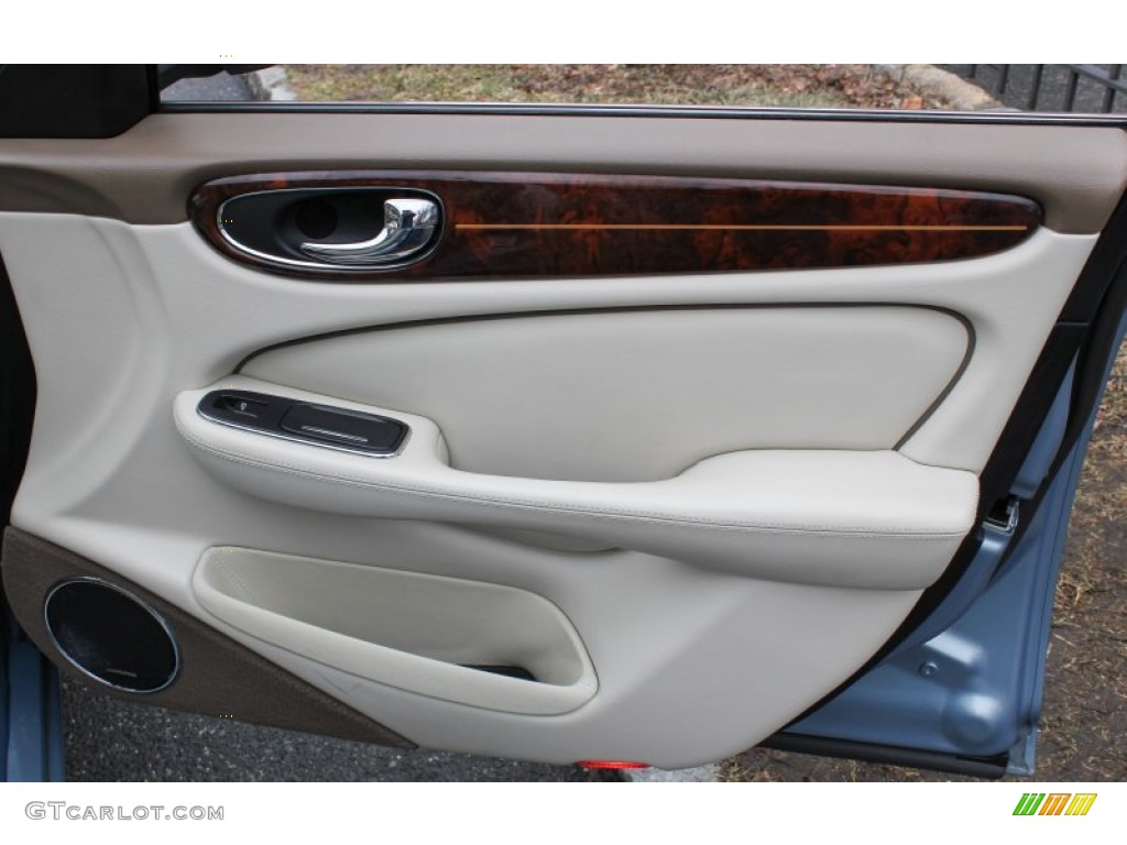 2008 Jaguar XJ Vanden Plas Ivory/Mocha Door Panel Photo #76566262