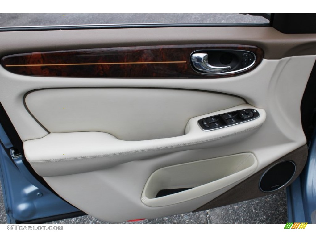 2008 Jaguar XJ Vanden Plas Ivory/Mocha Door Panel Photo #76566494