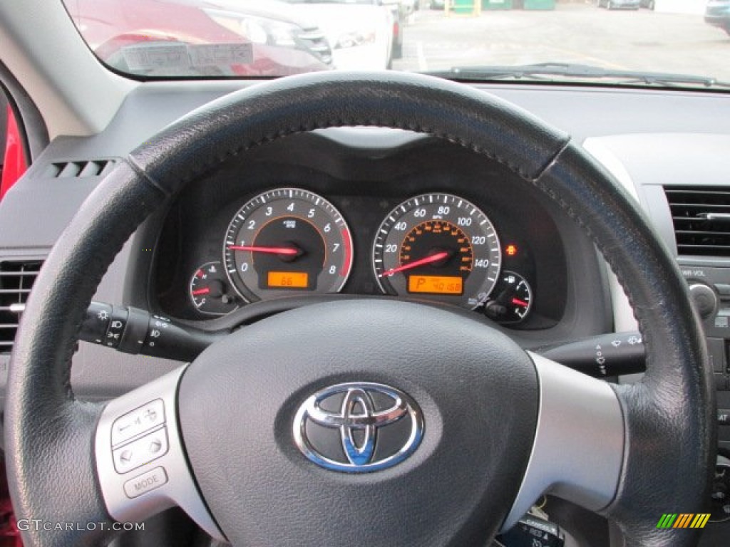 2010 Toyota Corolla Standard Corolla Model Dark Charcoal Steering Wheel Photo #76568032