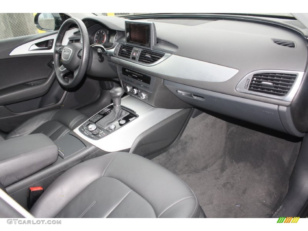 2012 Audi A6 2.0T Sedan Black Dashboard Photo #76568653