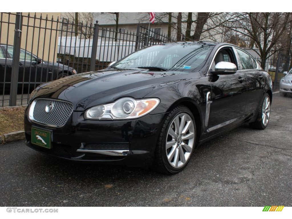 Ebony Black 2010 Jaguar XF Premium Sport Sedan Exterior Photo #76568726