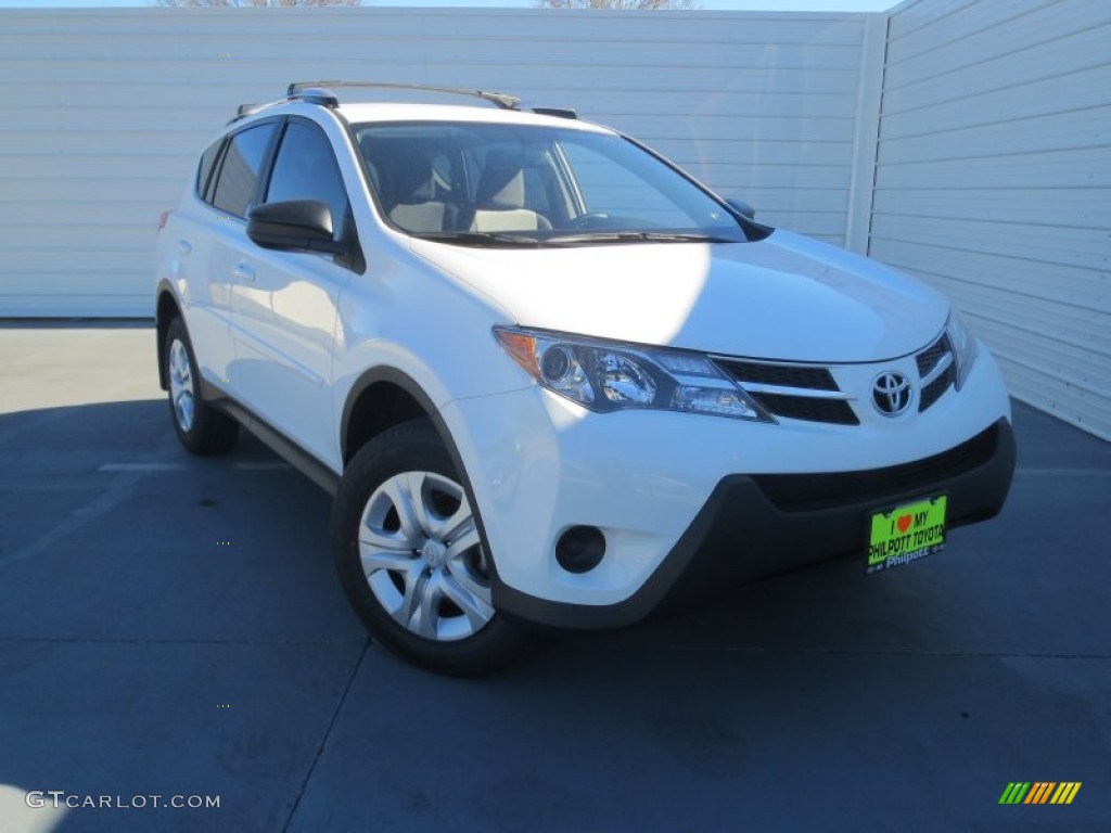 2013 RAV4 LE - Super White / Ash photo #1