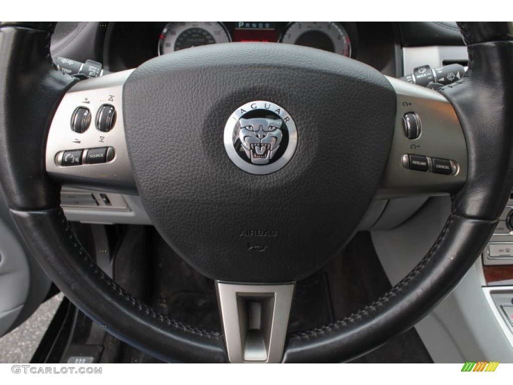 2010 Jaguar XF Premium Sport Sedan Dove Steering Wheel Photo #76569193