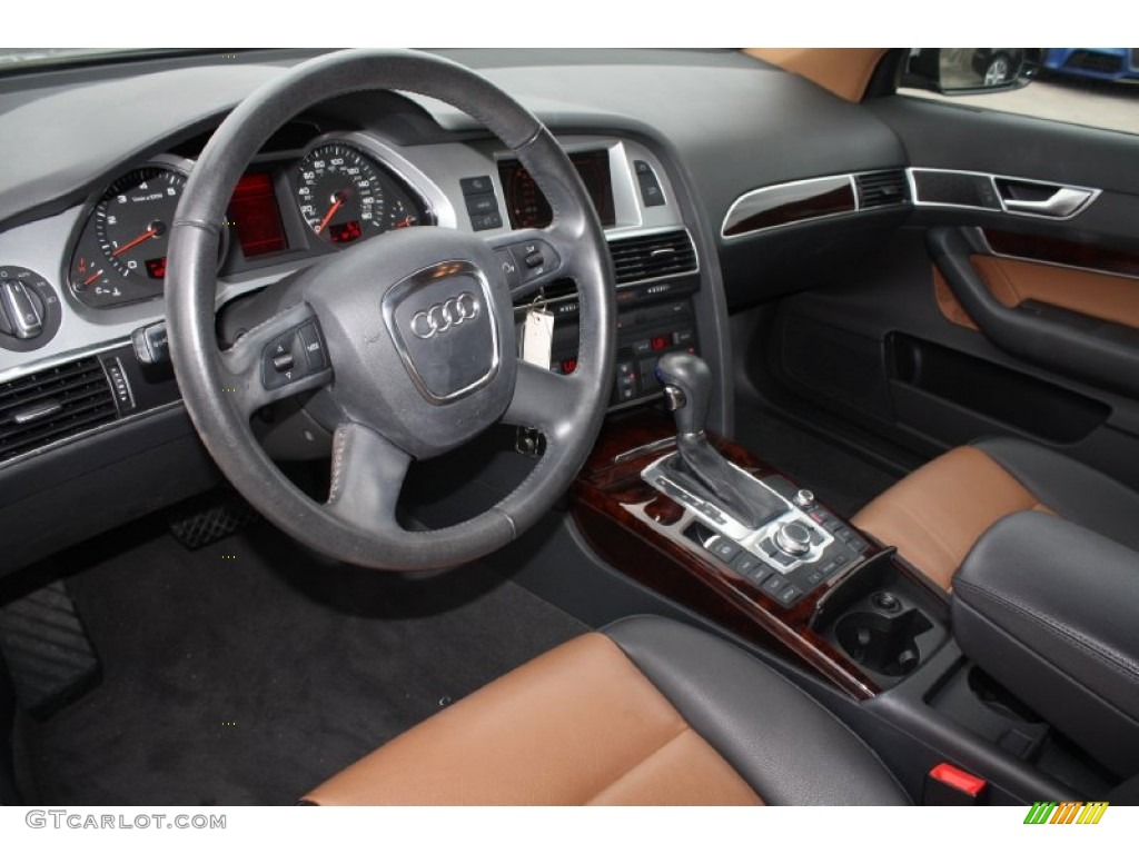 Amaretto/Black Interior 2009 Audi A6 3.2 Sedan Photo #76569265