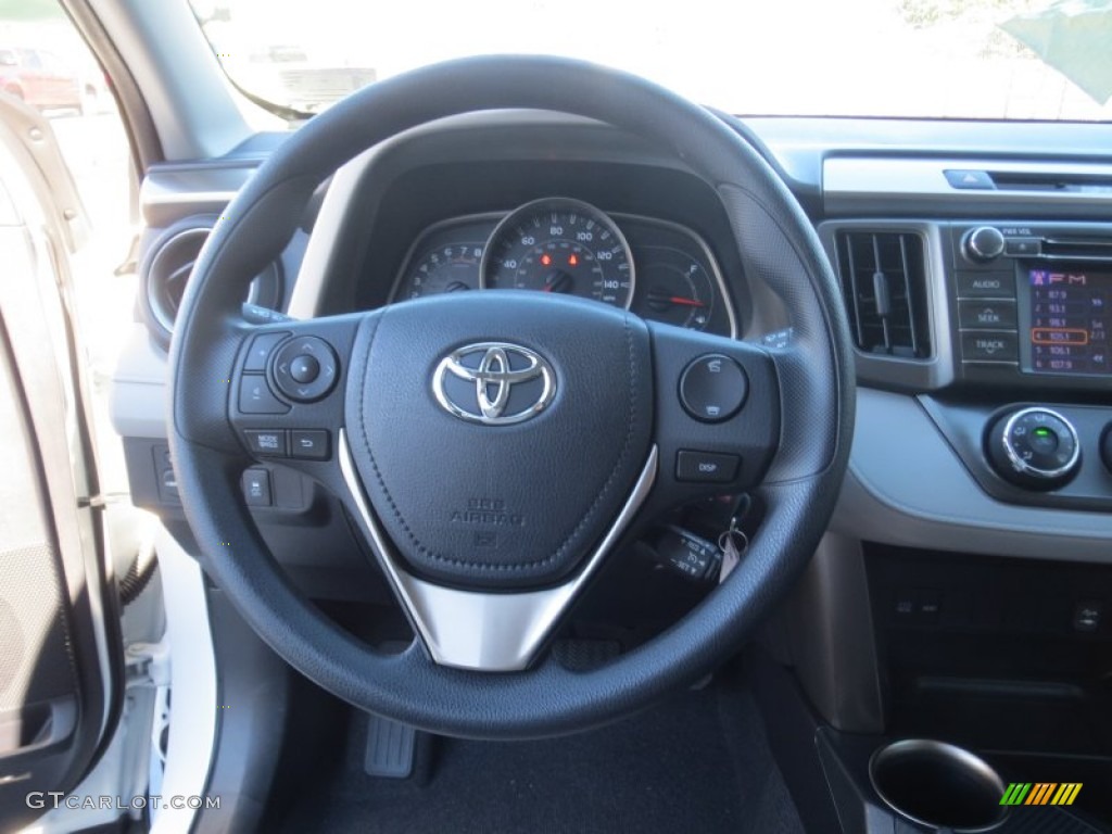 2013 Toyota RAV4 LE Ash Steering Wheel Photo #76569678
