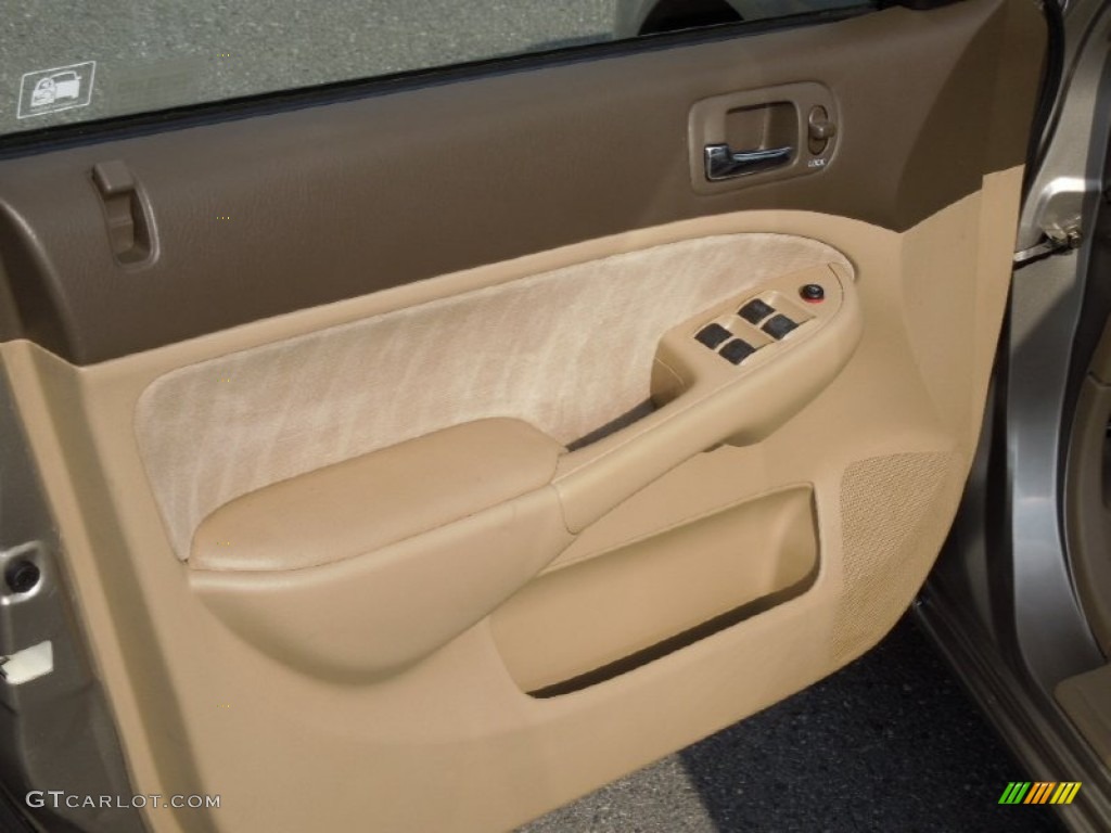 2005 Honda Civic LX Sedan Ivory Door Panel Photo #76570062