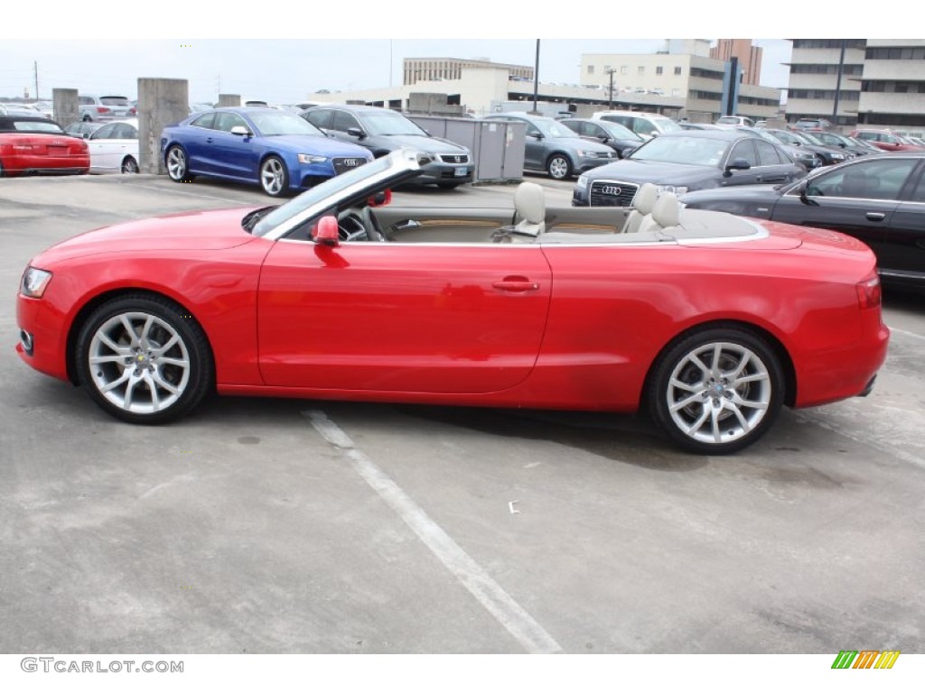 Brilliant Red 2010 Audi A5 2.0T Cabriolet Exterior Photo #76572132