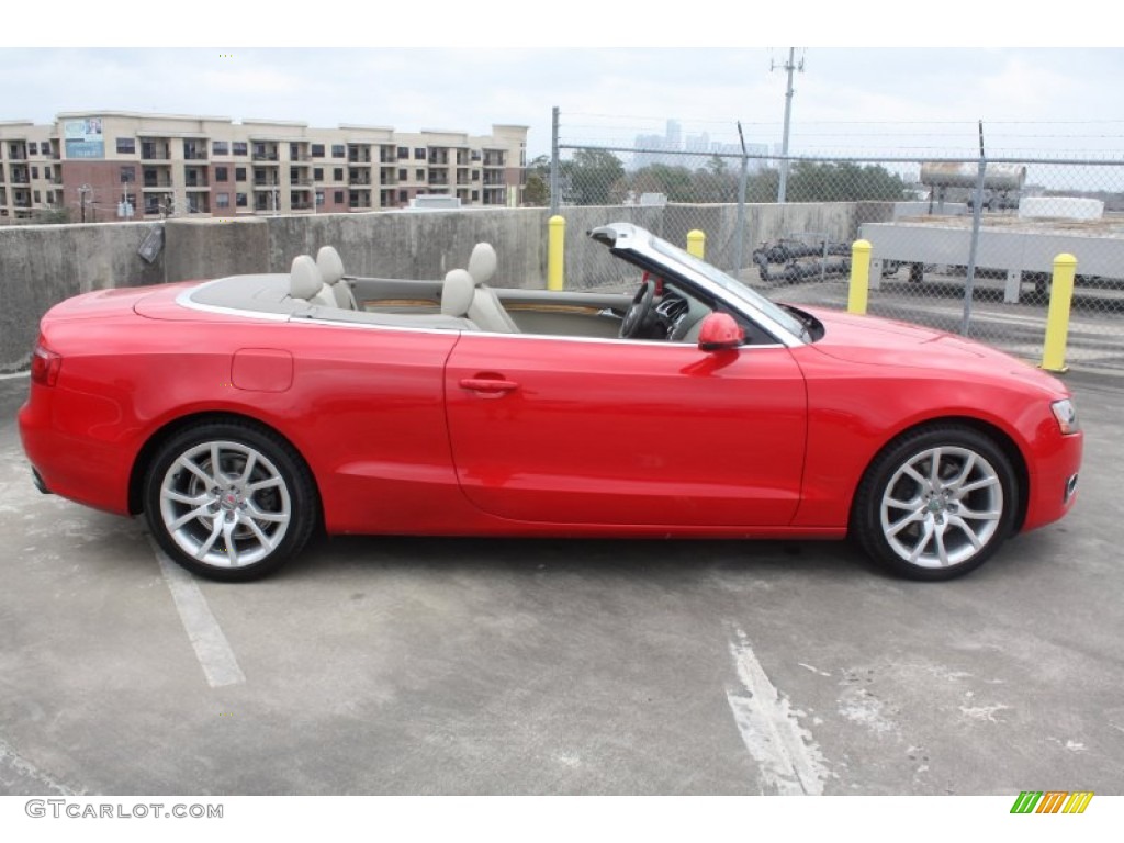 Brilliant Red 2010 Audi A5 2.0T Cabriolet Exterior Photo #76572229