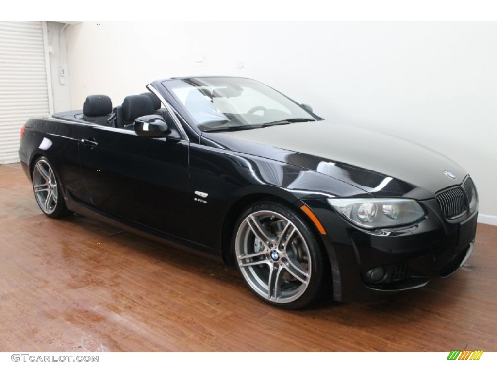 2011 3 Series 335is Convertible - Black Sapphire Metallic / Black photo #3