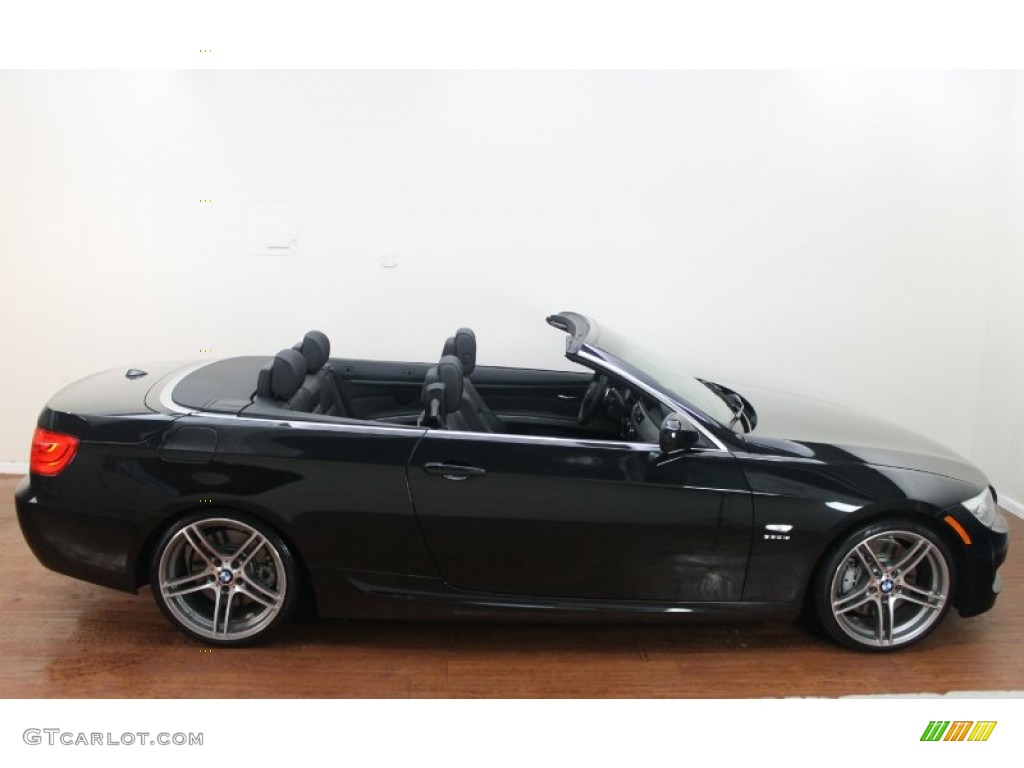 2011 3 Series 335is Convertible - Black Sapphire Metallic / Black photo #9