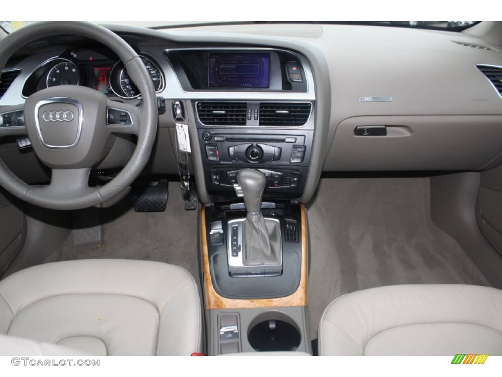 2010 Audi A5 2.0T Cabriolet Linen Beige Dashboard Photo #76572716