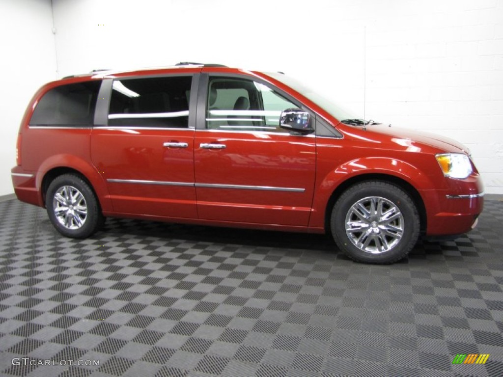2010 Town & Country Limited - Inferno Red Crystal Pearl / Medium Slate Gray/Light Shale photo #2