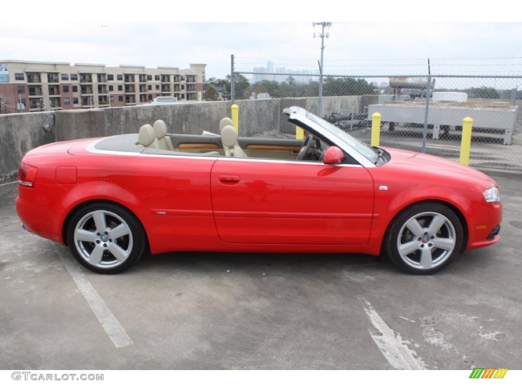 2009 A4 2.0T Cabriolet - Misano Red Pearl Effect / Beige photo #9
